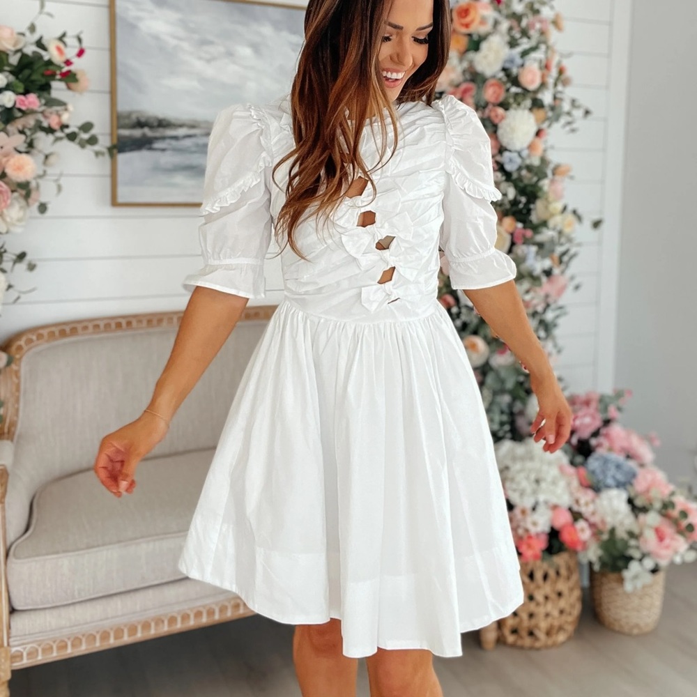 Sofie the Label bow mini cotton dress